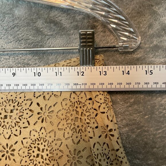 Altard State Juniors Faux Suede Leather Mandala Geometric Circle Skater Skirt L - Picture 7 of 11